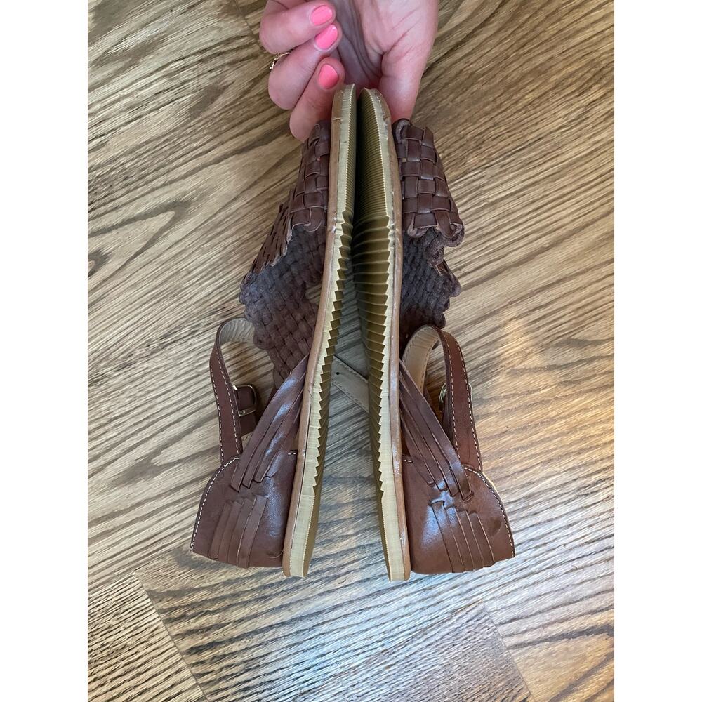 NWT Brown Handmade Huarache Leather Sandal Size 10 - Picture 8 of 8